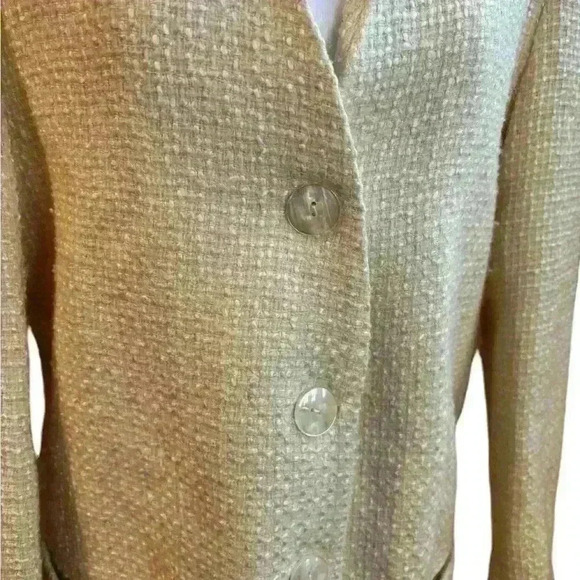 Vintage Diane Von Furstenberg Blazer Women's Size 6 Cream - Picture 7 of 11